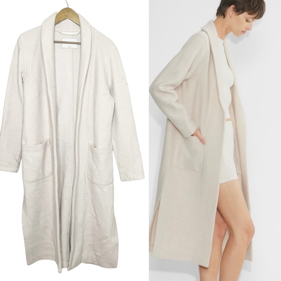 Aritzia Jackets & Blazers - ARITZIA The Group by Babaton Wool Cream Coat 100% Merino Wool S Flawed Jacket